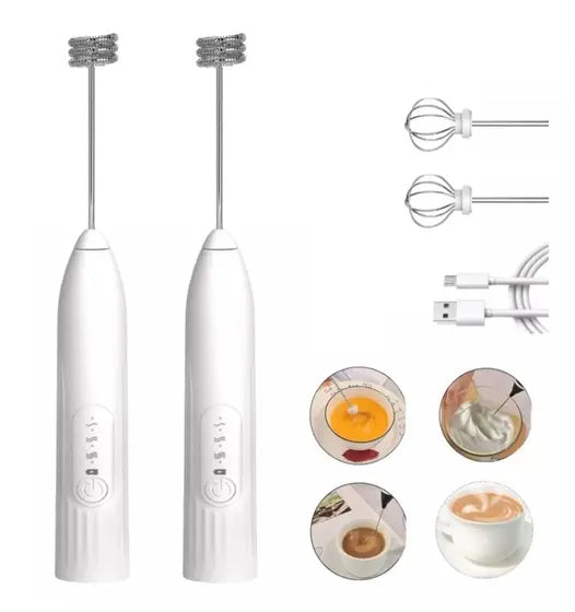 Batedor Misturador Mixer Elétrico para Bebidas Leite Café Portátil