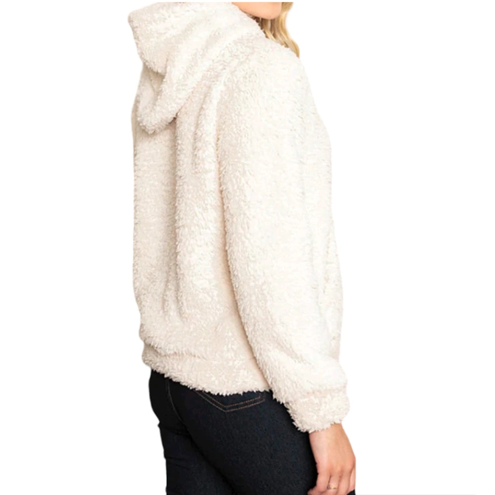 Casaco Feminino Teddy Sherpa de Inverno Peluciado