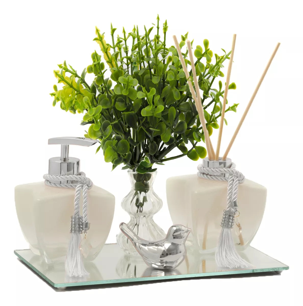 Kit Lavabo Decorativo Completo com Bandeja