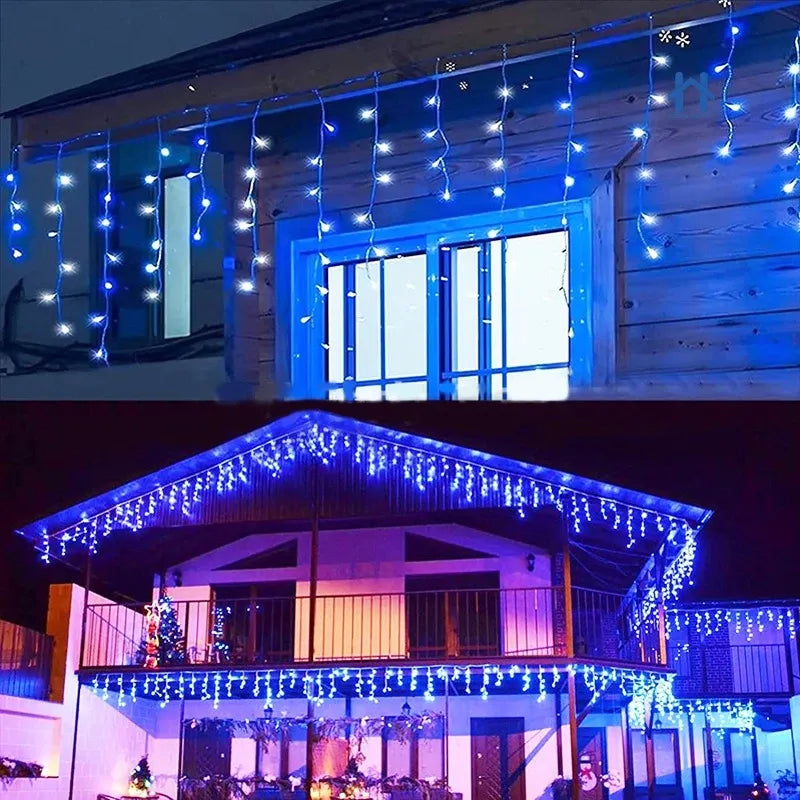 Cascata 400 Led's Decoração Natal Festas 10m Fixo 110v/220v
