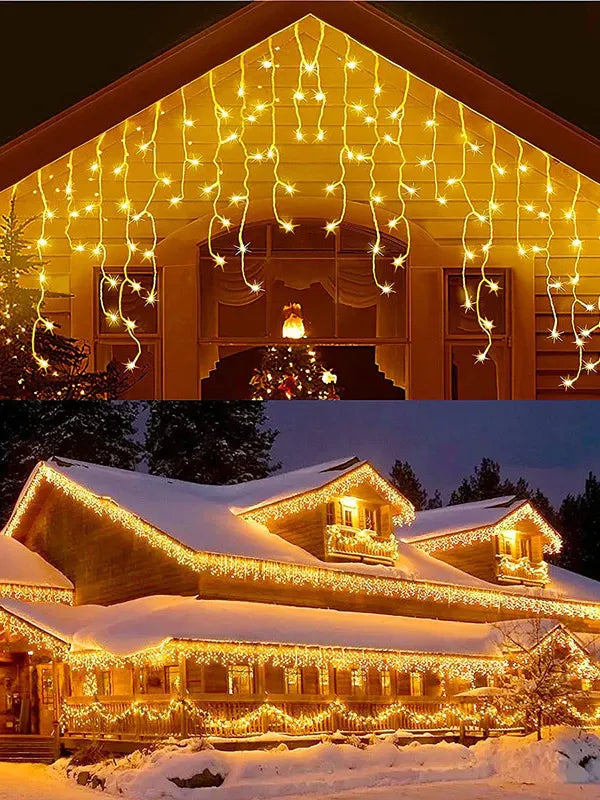 Cascata 400 Led's Decoração Natal Festas 10m Fixo 110v/220v