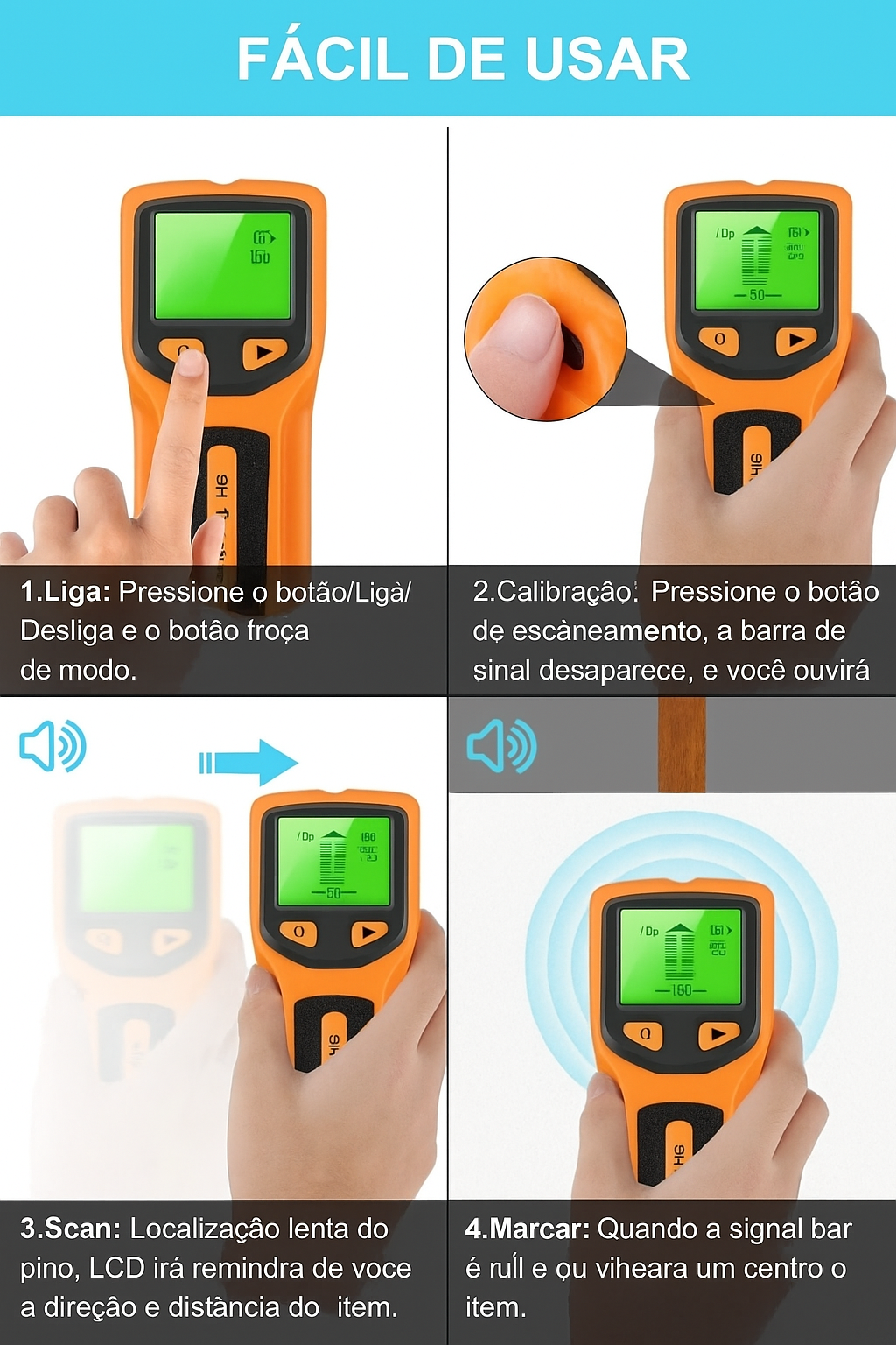 Scanner Profissional de Parede 5 em 1 - WallPro™ | Furos Perfeitos e Sem Surpresas Ocultas