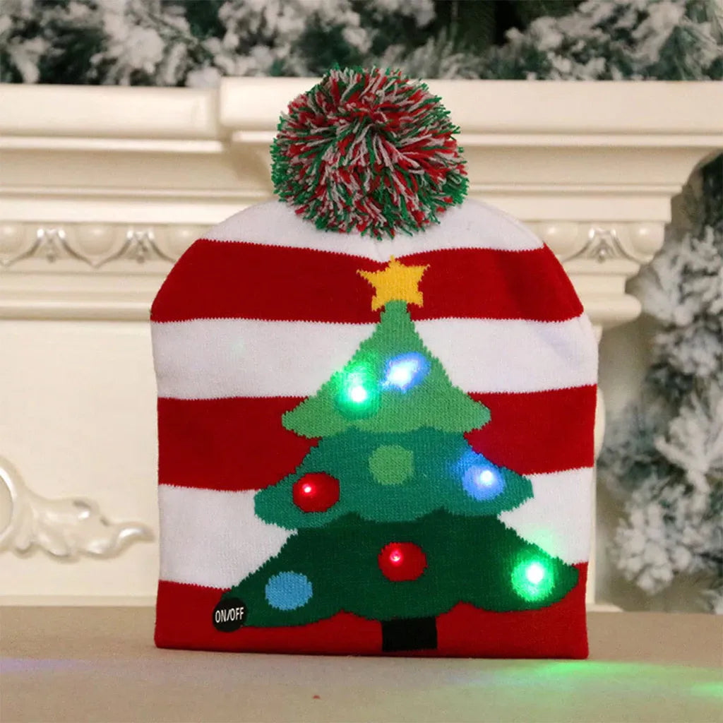Chapéu de Natal com Luzes Led