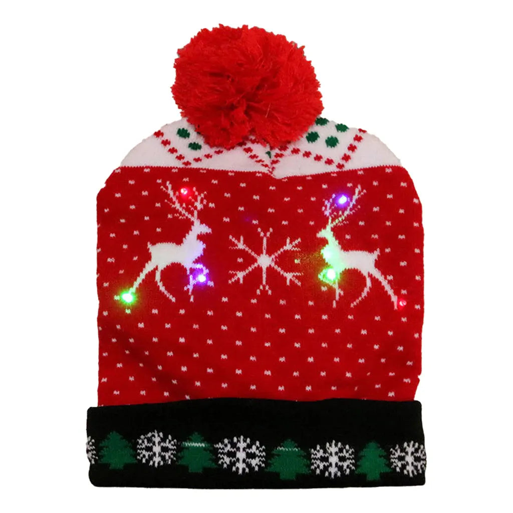 Chapéu de Natal com Luzes Led