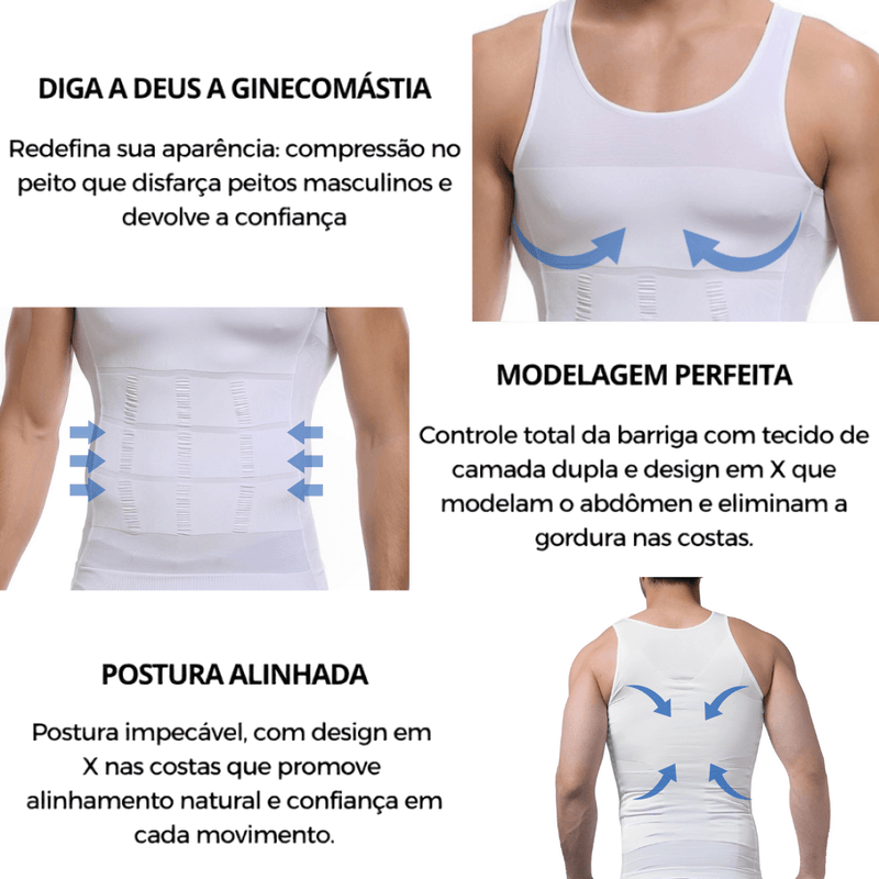 Camiseta Masculina de Compressão Fit Shape