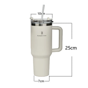 Copo Térmico 1200ml Aço Inoxidável - Garrafa Térmica com Canudo