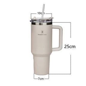Copo Térmico 1200ml Aço Inoxidável - Garrafa Térmica com Canudo