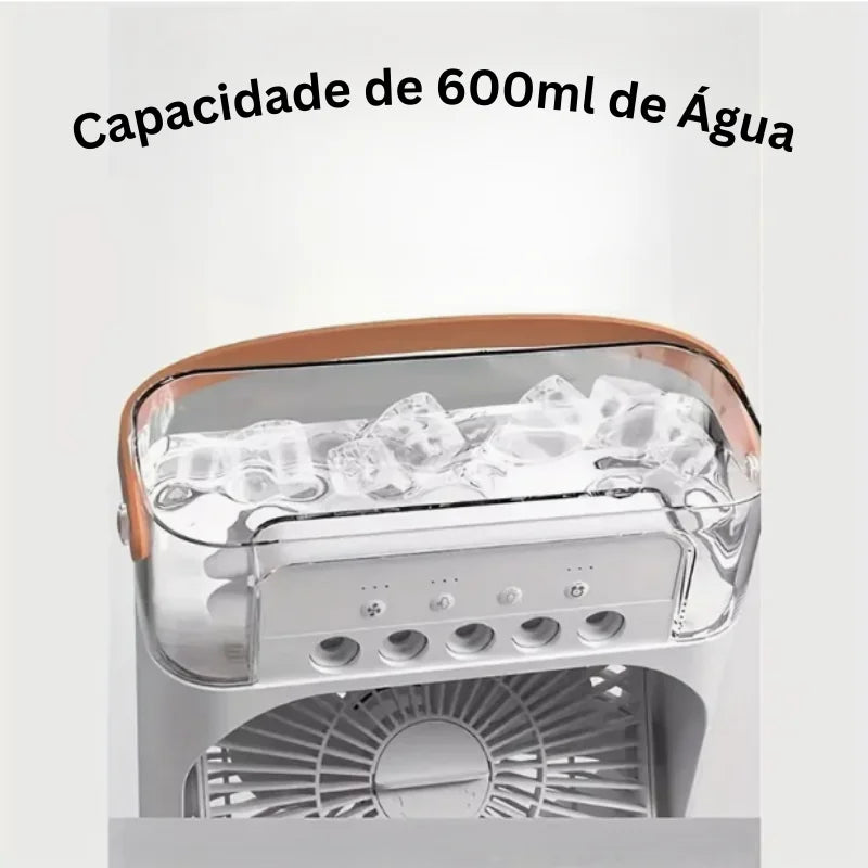 Ventilador com Umidificador de Ar Portátil