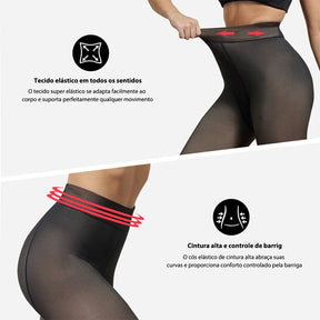 Meia Calça Feminina Peluciada de Lã Aveludada Super Diva