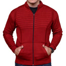 Cardigan Masculino em Tricot com Zíper Frontal e Bolsos