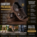 Sandália de Couro Masculina Ortopédica Antiderrapante