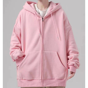 Moletom Unissex de Inverno Básico com Zíper e Capuz