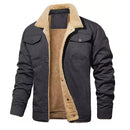 Jaqueta Masculina de Lã com Forro Quente para Inverno