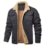 Jaqueta Masculina de Lã com Forro Quente para Inverno