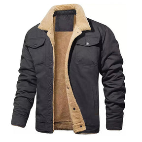 Jaqueta Masculina de Lã com Forro Quente para Inverno