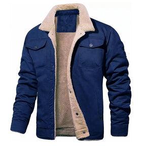 Jaqueta Masculina de Lã com Forro Quente para Inverno