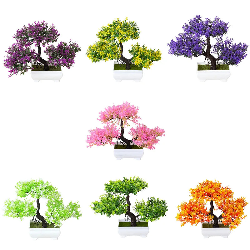 Bonsai Artificial Arvore com Flores