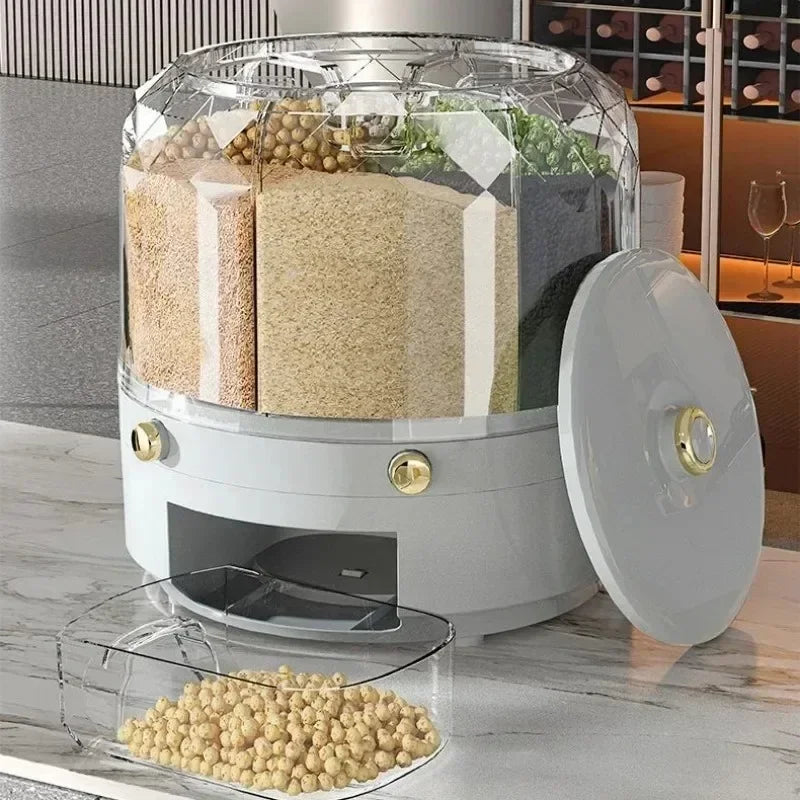 Organizador Giratório 360° Automático para Alimentos - À Prova De Umidade