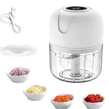 COMPREI 1 LEVE 2 Mini Processador Triturador Elétrico 3 Laminas Recarregável