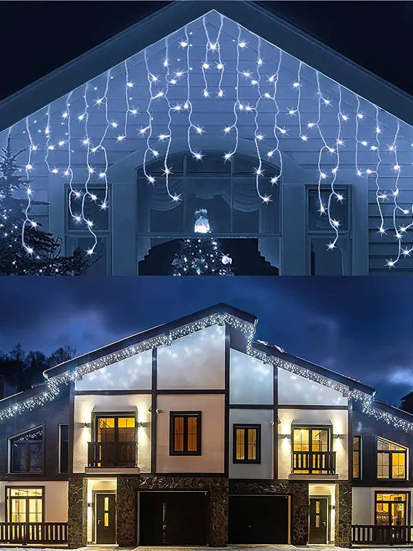 Cascata 400 Led's Decoração Natal Festas 10m Fixo 110v/220v