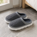 Chinelos Impermeáveis de Casa Masculinos - Aquecidos Antiderrapantes Cor Sólida para Quarto no Inverno