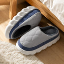 Chinelos Impermeáveis de Casa Masculinos - Aquecidos Antiderrapantes Cor Sólida para Quarto no Inverno