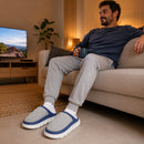 Chinelos Impermeáveis de Casa Masculinos - Aquecidos Antiderrapantes Cor Sólida para Quarto no Inverno