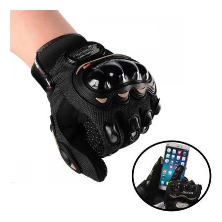 Luva Motociclista Couro Resistente Impermeavel - Hand Shield