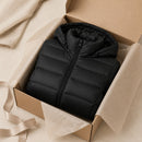 Jaqueta Puffer Feminina Impermeável com Touca Removível - Bobojaco Quente para Inverno