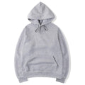 Moletom Unissex com Capuz Oversize Cor Sólida - Hoodie Pulôver Casual para Outono e Inverno