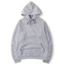 Moletom Unissex com Capuz Oversize Cor Sólida - Hoodie Pulôver Casual para Outono e Inverno