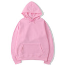 Moletom Unissex com Capuz Oversize Cor Sólida - Hoodie Pulôver Casual para Outono e Inverno