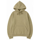 Moletom Unissex com Capuz Oversize Cor Sólida - Hoodie Pulôver Casual para Outono e Inverno