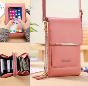 Bolsa Transversal Porta Celular de Couro