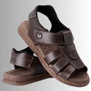 Sandália de Couro Masculina Ortopédica Antiderrapante