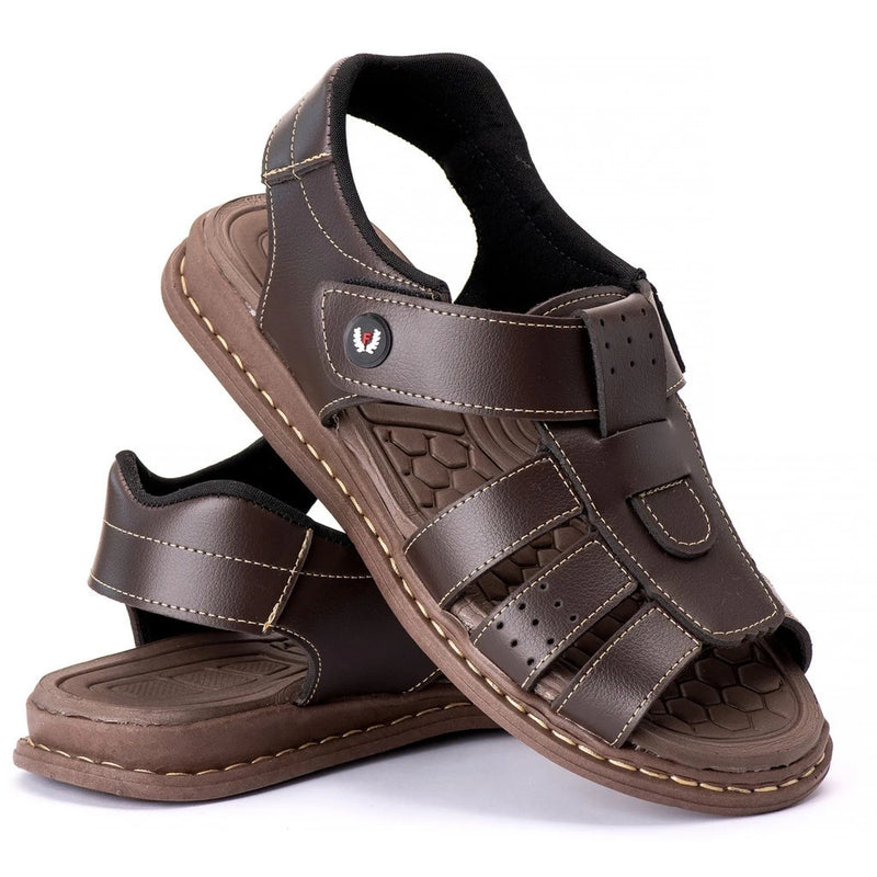 Sandália de Couro Masculina Ortopédica Antiderrapante