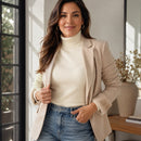 Suéter Feminino Gola Alta Forrado de Veludo - Térmico Macio Manga Longa para Inverno Coreano